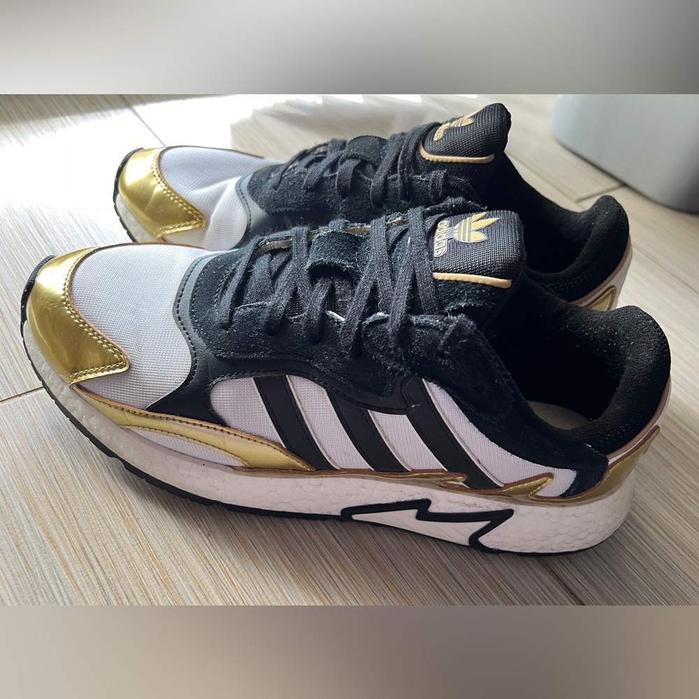 Adidas Tresc Run Running Shoes Metallic Gold Black White EG5661‎ Mens